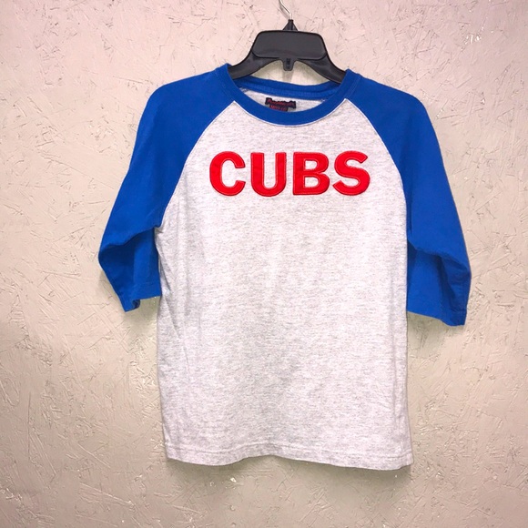 Vintage 80’s Youth Mighty Mac Sports Chicago Cubs Baseball Tee GUC M - Picture 1 of 2
